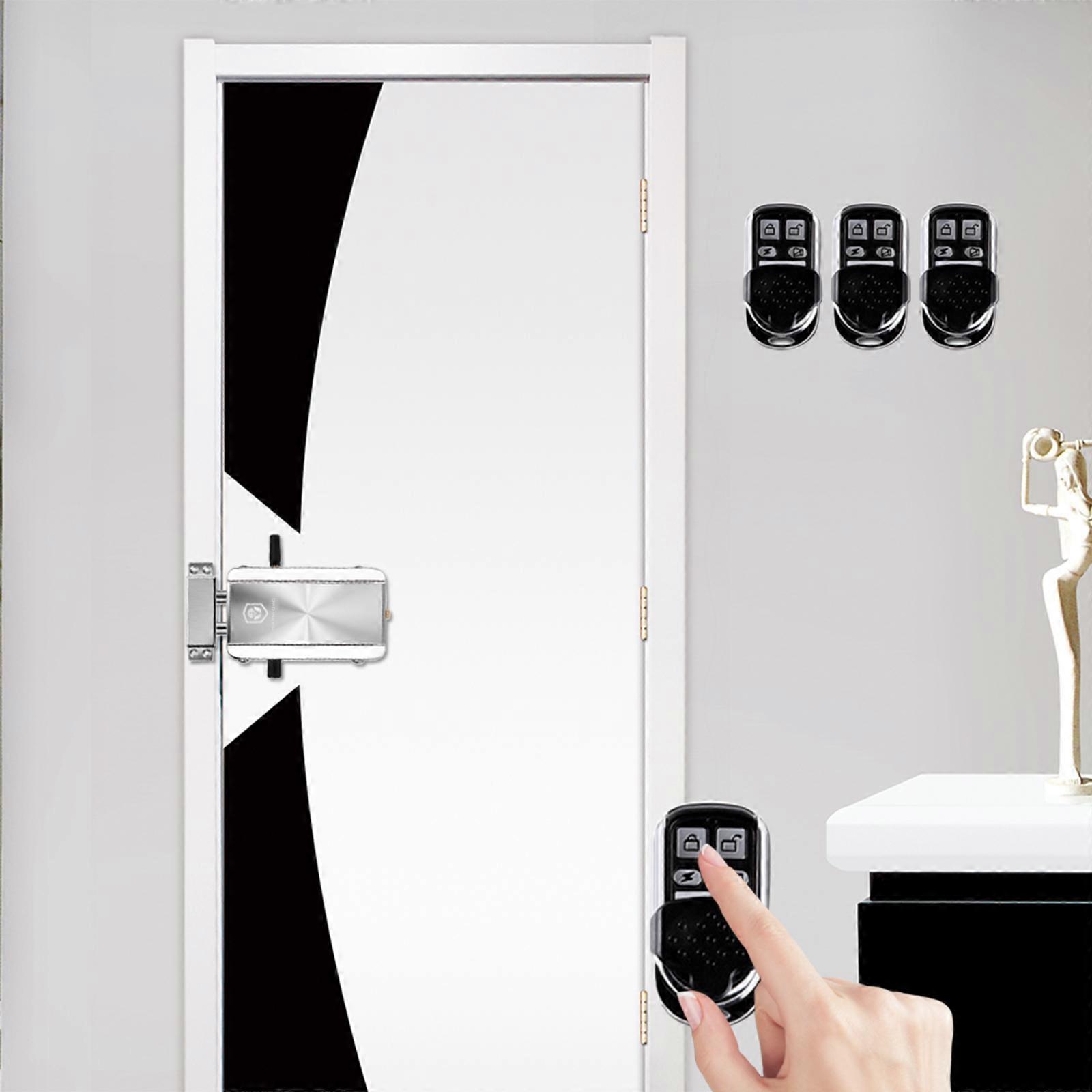 Home Door Lock Kit Remote Control Keyless Entry Electronic Lock Silent Version Smart Wireless