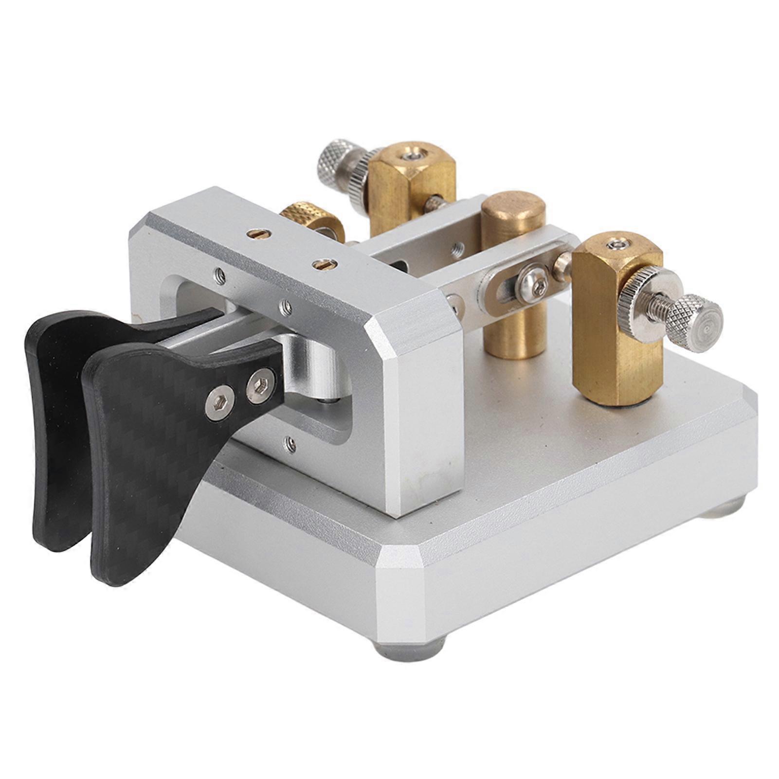 Morse   Key Double Paddle Automatic CW Shortwave Telegram Tapper for Training