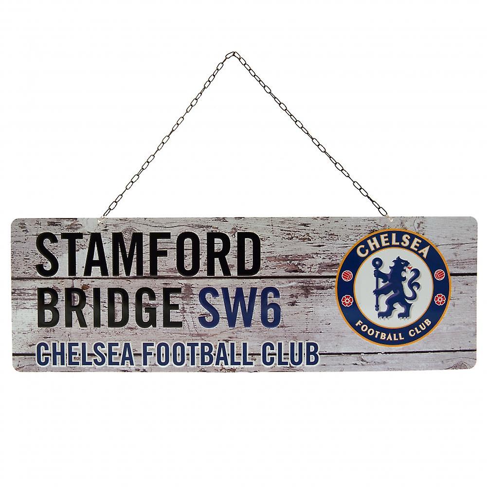 Chelsea Fc Rustic Garden Sign