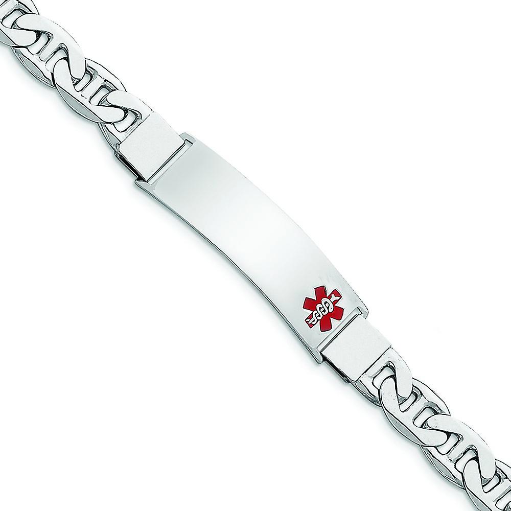 925 Ayar Gümüş Cilalı Tıbbi Kimlik Deniz Gemisi Denizci Çapa Bağlantı Bilezik Istakoz Pençesi Tanımlama-Bilezik