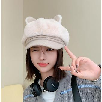Women's Autumn And Winter Beret Cute Cartoon Ears Hat Women's