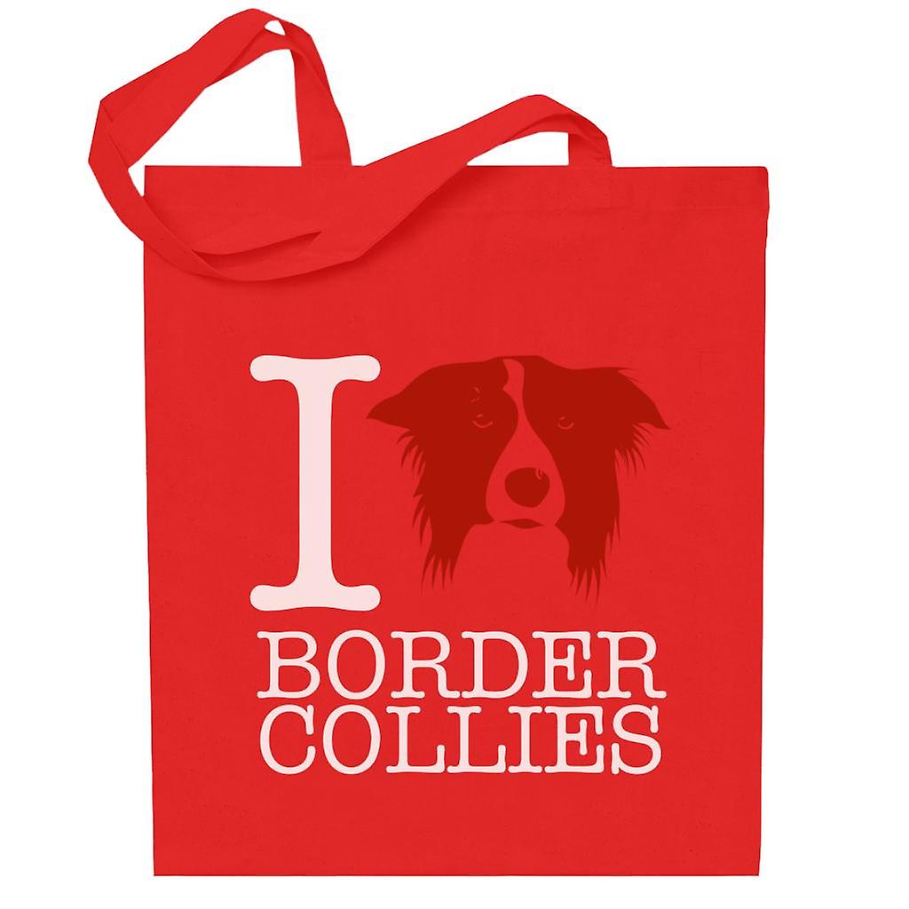 I Heart Border Collies Totebag