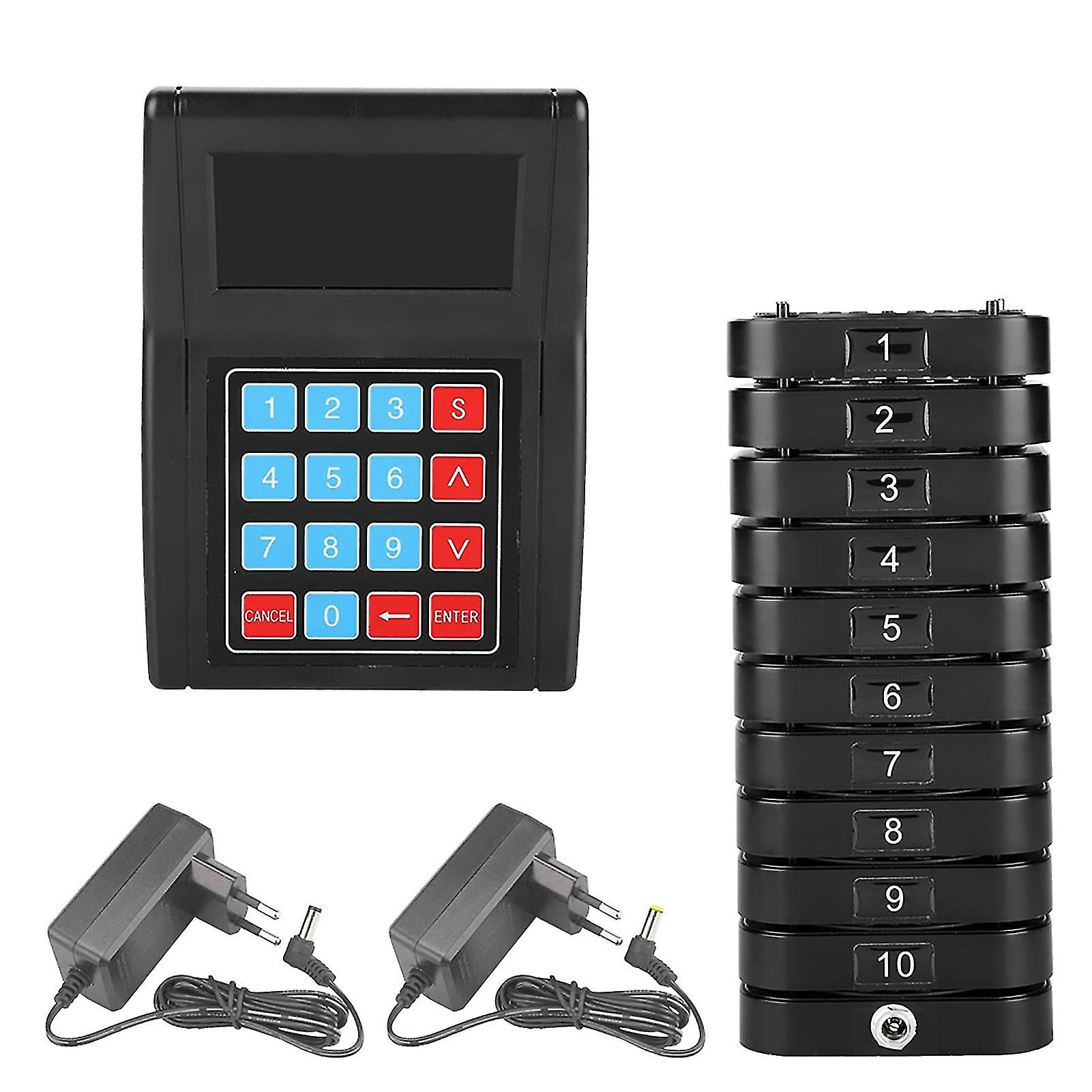 Durable Online Search Restaurant Queuing Wireless Calling System 1*transmitter 10*receiver Eu