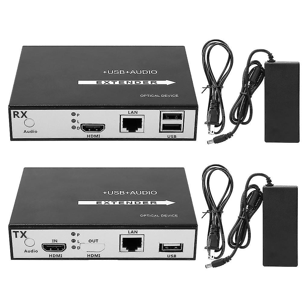 Digital Hdmi Extender Transmitter Receiver With Usb Interface Rj45 Us Plug 100-240v