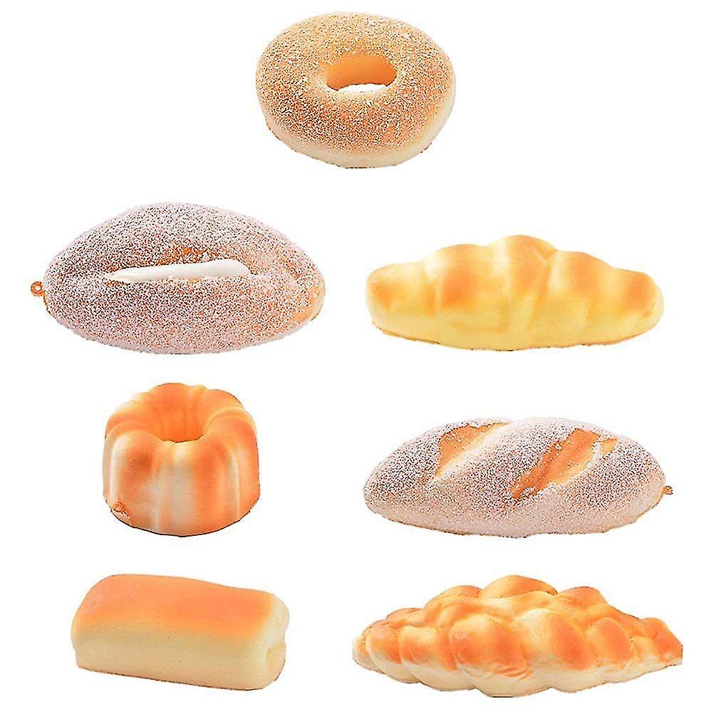 1 Set 7pcs Creative Cake Models Photographing Props For Baking Scenario (orange)