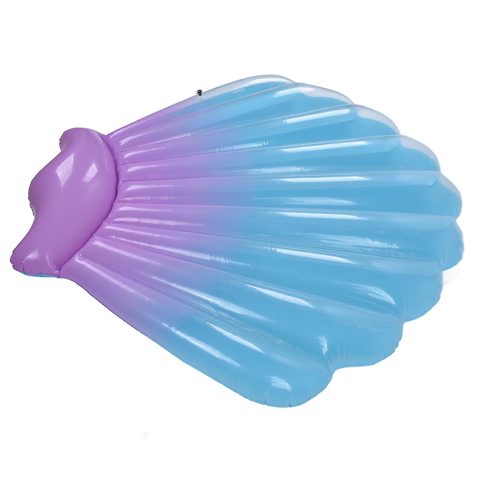 Float Bed Inflatable Floating PVC Shell Shaped Portable Accessory for Indoor Outdoor