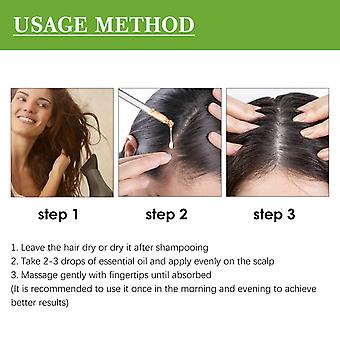 Olio di rosmarino per la ricrescita della caduta dei capelli 2PCS L'olio di rosmarino per la crescita dei capelli nutre il cuoio capelluto rafforza i capelli Olio di rosmarino per capelli e cuoio capelluto