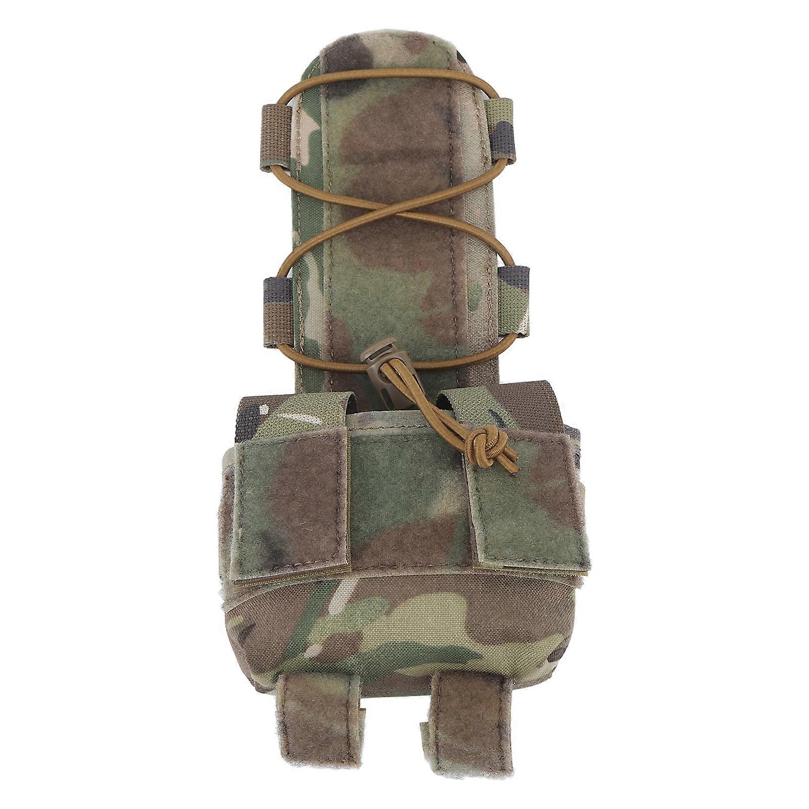 Helmet Battery Pouch for MK2 Kaudura Helmet Battery Pack Storage Bag Accessory with Hook and Loop for Shooting Cycling Hiking Camping CP