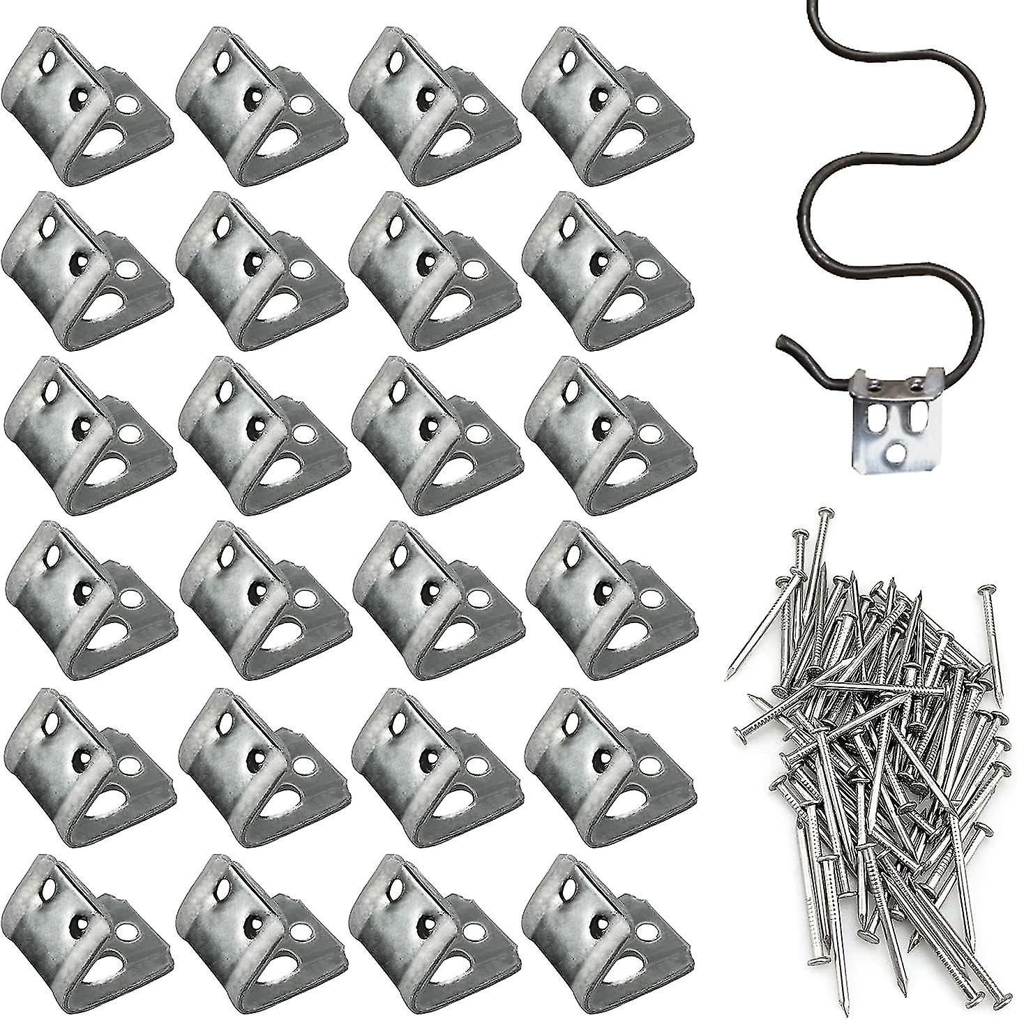 24pcs Five-hole Rubber Spring Clamps Sofa Spring Clip Sofa Cover Clip (silver)