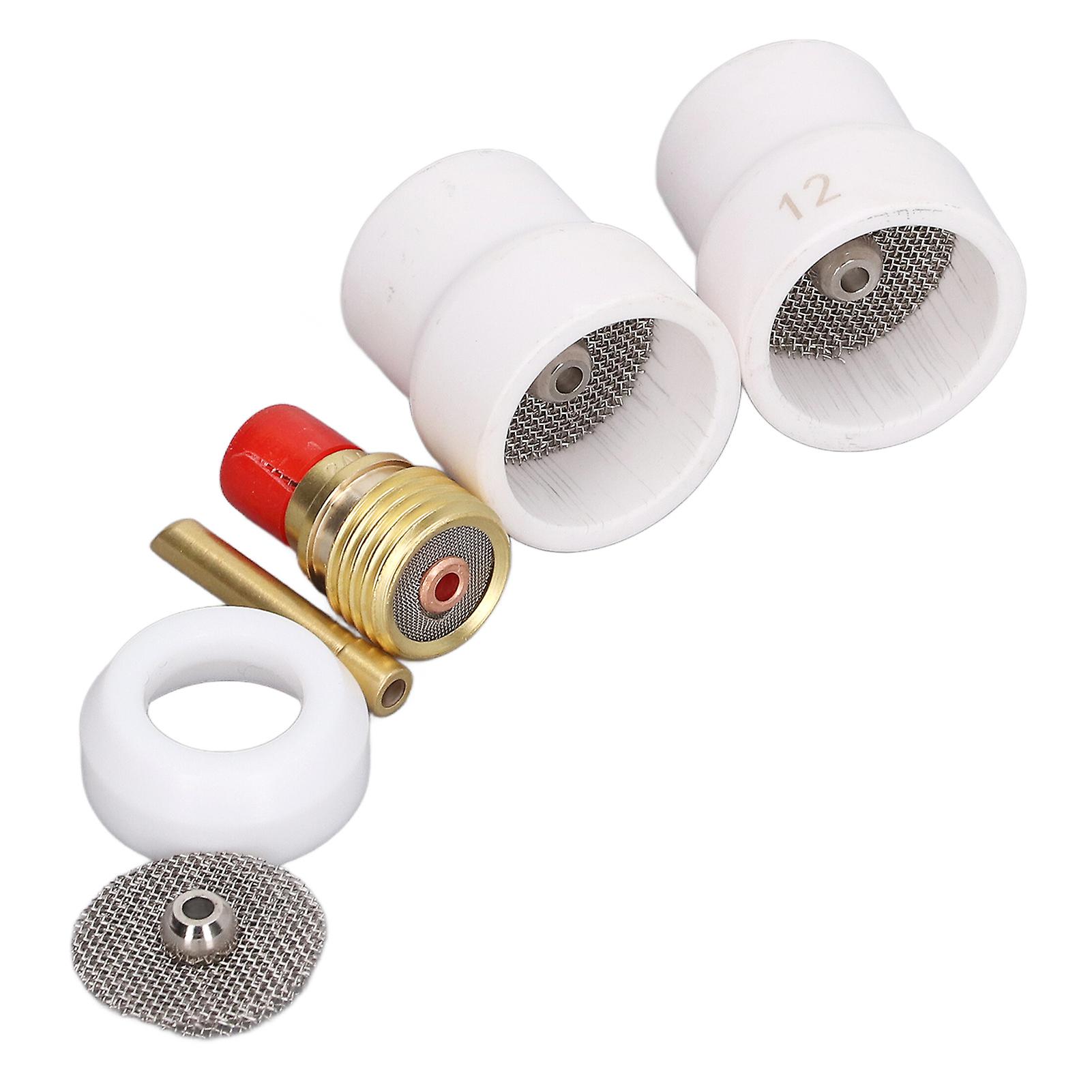 6PCS Welding Torch Adapter Kit Copper PTFE Standard Size TIG Welding Torch Adapter Kit for Replacement 