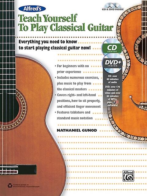 Alfreds Teach Yourself To Play Classical Guitar by Nathaniel Gunod Paperback Book