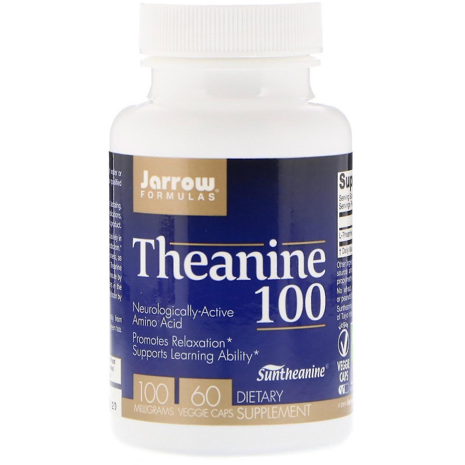Jarrow Formulas, Theanine 100, 100 mg, 60 Veggie Caps