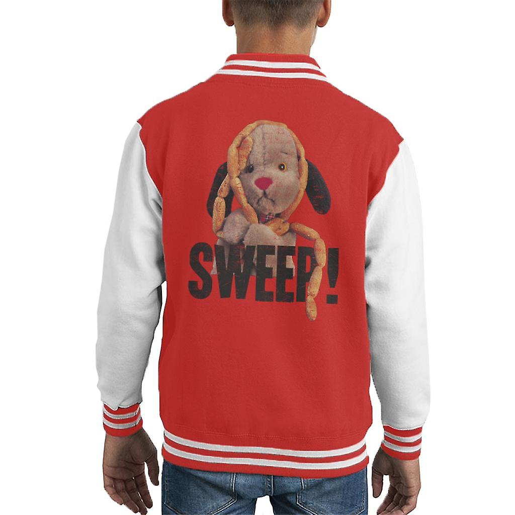 Sooty Sausages Sweep Distressed Kid's Varsity Jacket