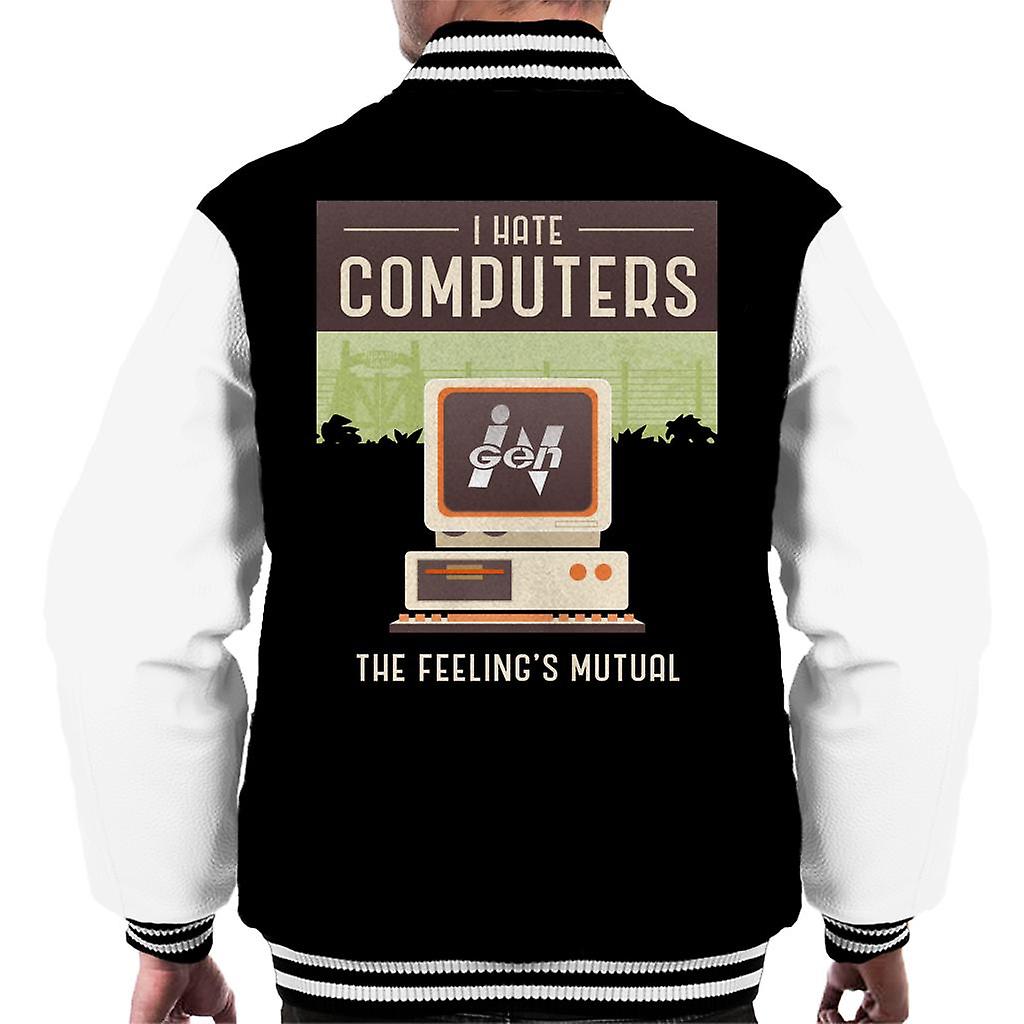 Jurassic Park Ingen I Hate Computers The Feelings Mutual Men's Varsity Jacket