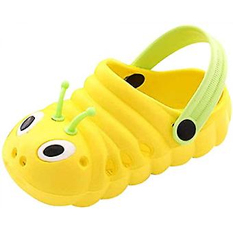 Veeki Baby Sandals  Boys Girls Sandals Cute Caterpillar Slip On Lightweight Kids Beach Slipper -----  YellowSize 24