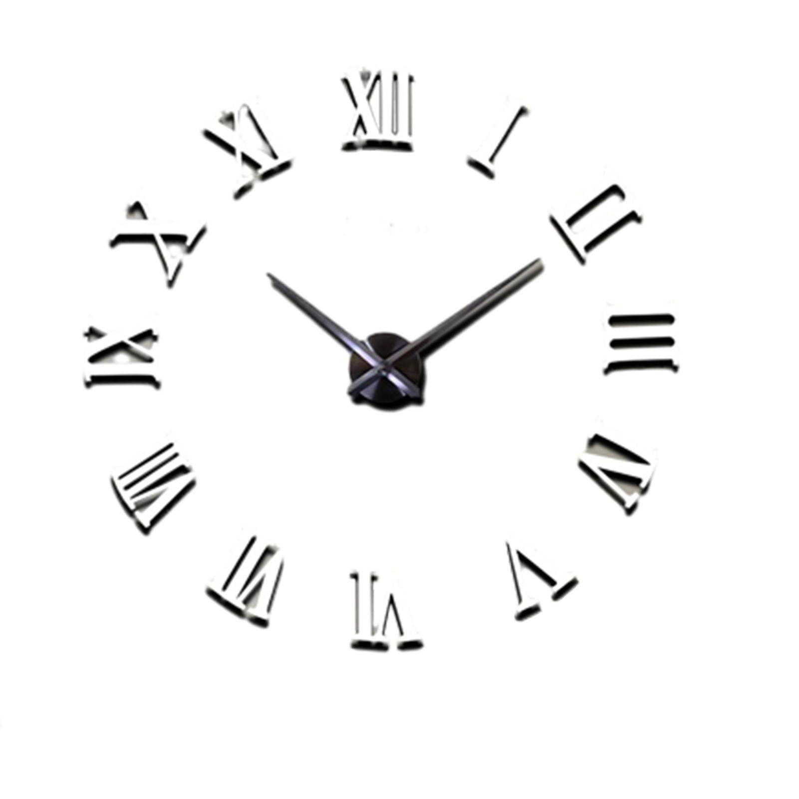 Large 3D Mirror Wall Clock Stylish 3D Effect Wall Clock For Office Hotel