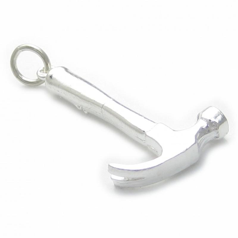 Claw Hammer Sterling Silver Charm .925 X 1 Hammers Tools Charms