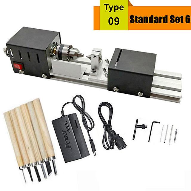Upgraded Mini Lathe Beads Polisher Machine Diy Cnc Machining For Table Woodworking Diy Tool Lathe Standard Set Dc 12v-24v 96w