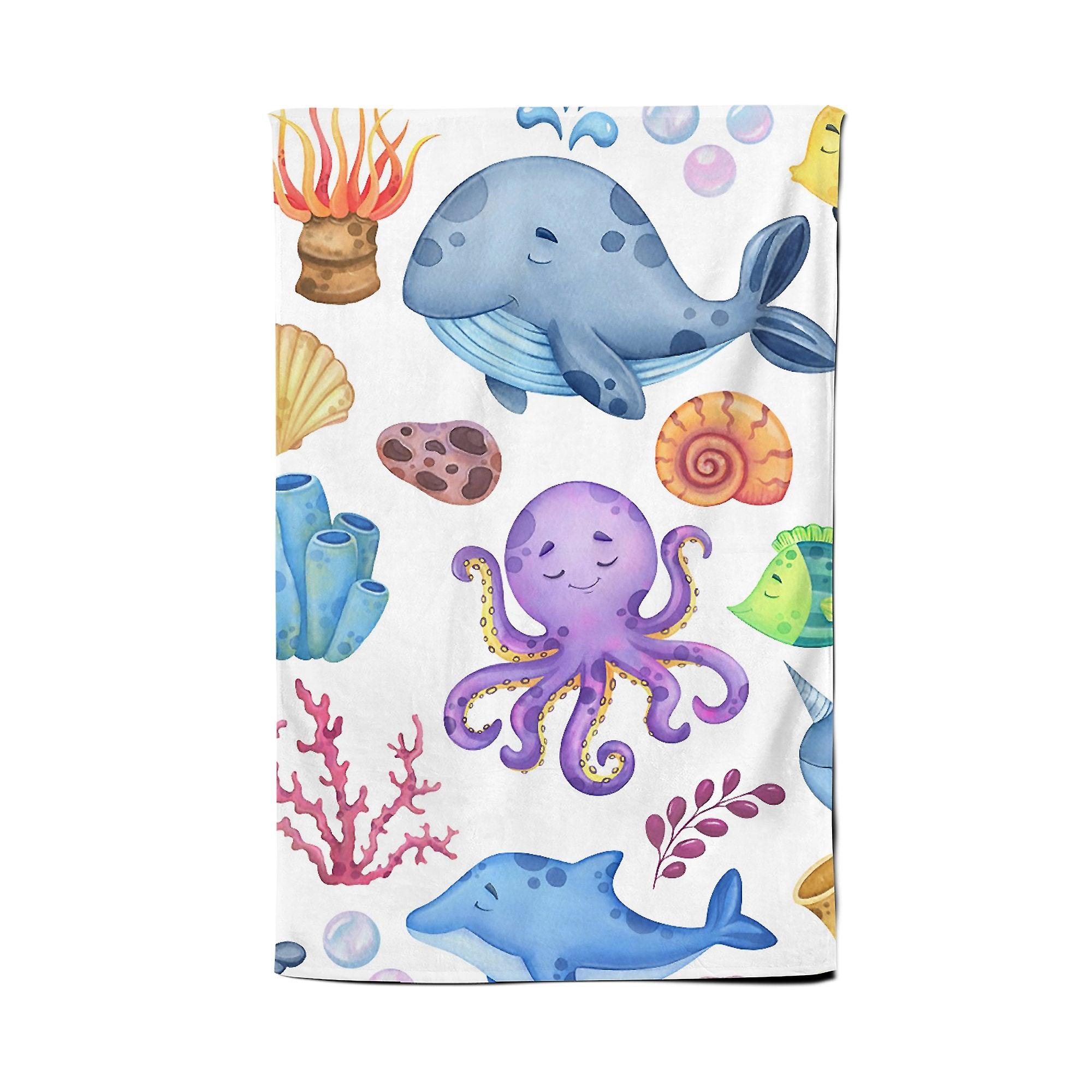 Children's Sea Life Tea Towel