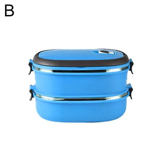 1/2/3 Layer Rectangle Stainless Steel Thermal Lunch Box Food Storage Container