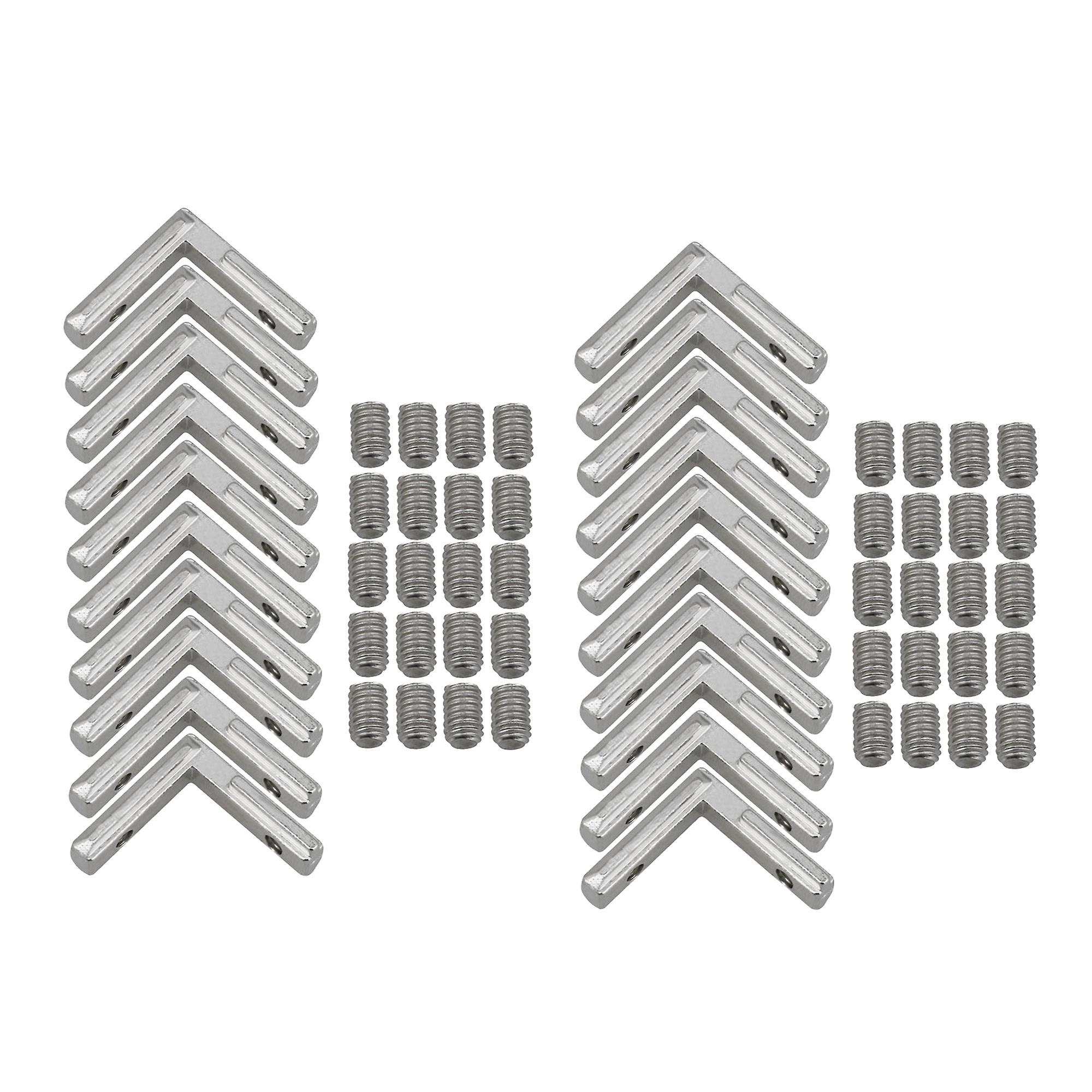20Pcs L-Shape Interior Corner Connector Joint Bracket for Al. Profile