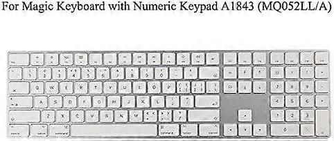 TPU Keyboard Cover Protector for 2017 Released Apple Magic Keyboard with Numeric Keypad US Layout A1843