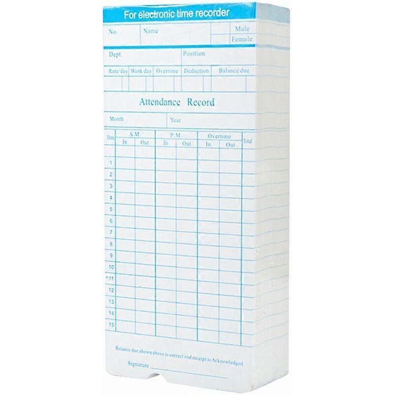 90Pcs/Pack Time Cards Monthly Time Cards 2 Dimensions 18 8.4Cm For Employees Attendance Time Recorder Clock