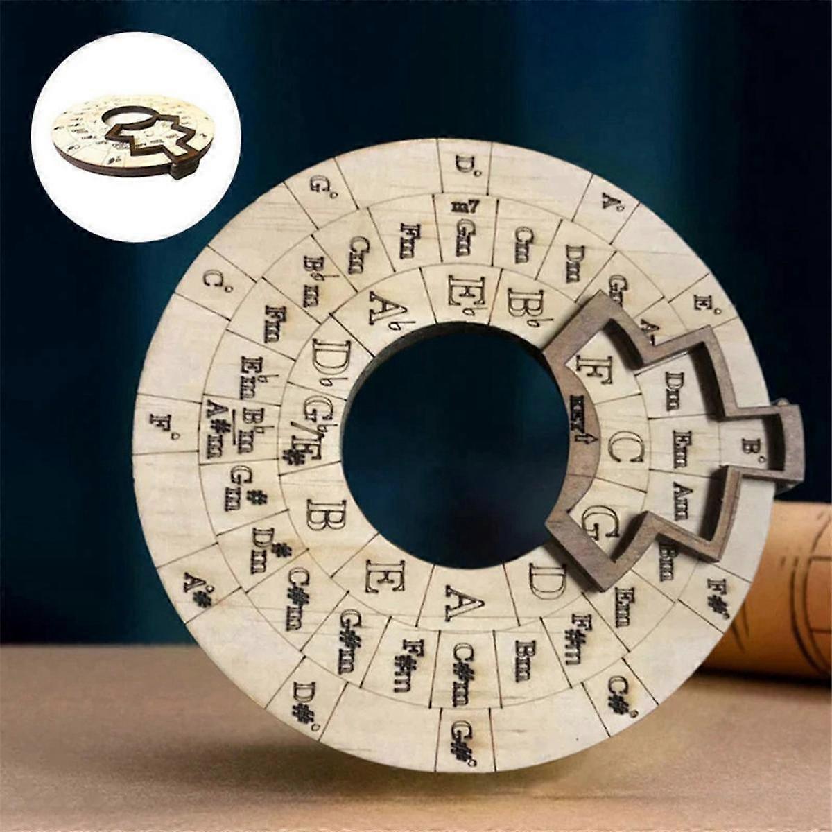 Outil De Mélodie En Bois Roue D'accords De Musique Portable Cercle Des Quintes Roue D'accords Outil De Transposition De Musique Pour Guitare Basse Piano Violon – Acheter Les Meilleurs Produits Dans La