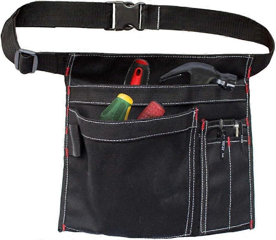 Multifunctional Canvas Tools Pocket Bag with Adjustable Belt Clip for Workshop Storage/Woodworking Tools/Screwdriver Bag/Garden