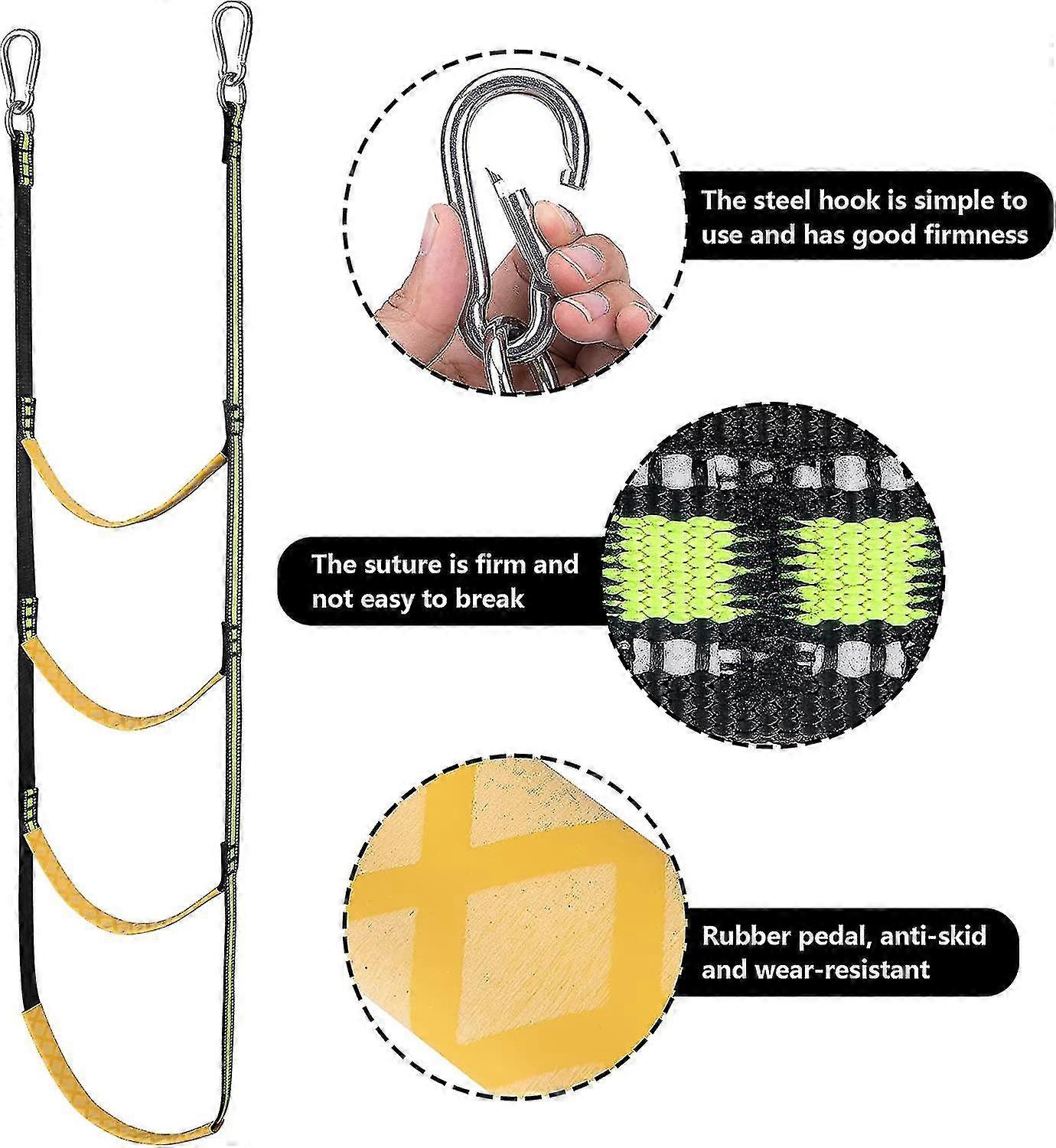 船绳梯，便携式船绳梯延长钓鱼绳梯充气船，皮划艇