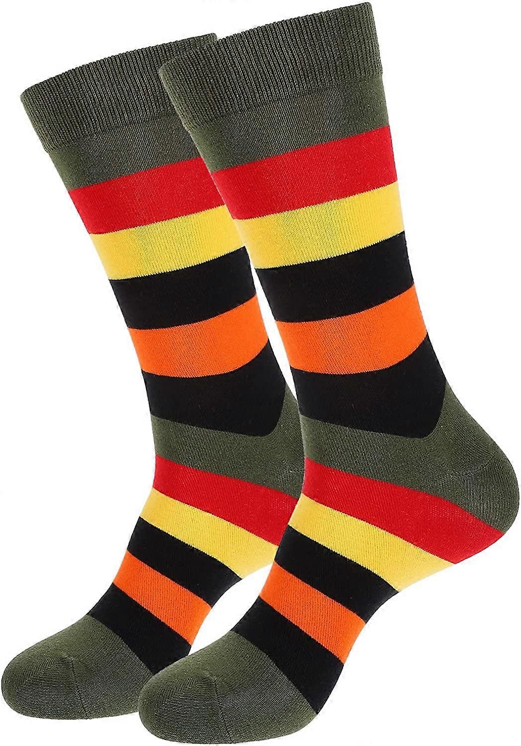 1 Pair Crew Socks Fuzzy Winter Sticks Stylish Breathable Running Middle Tube Warm MenOrange