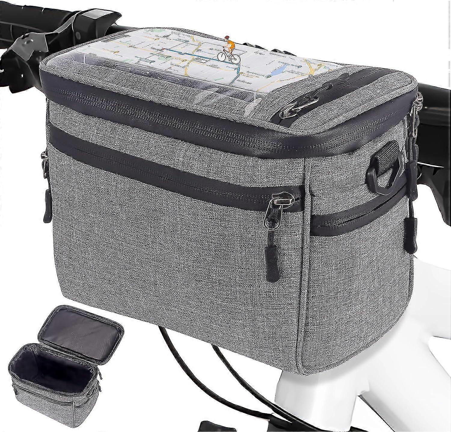 Handlebar Bag Bicycle Bicycle Basket Front 5l Bicycle Bag Handlebar For Bicycle And Electric Bicycles With Transparent Pvc Window-In stock