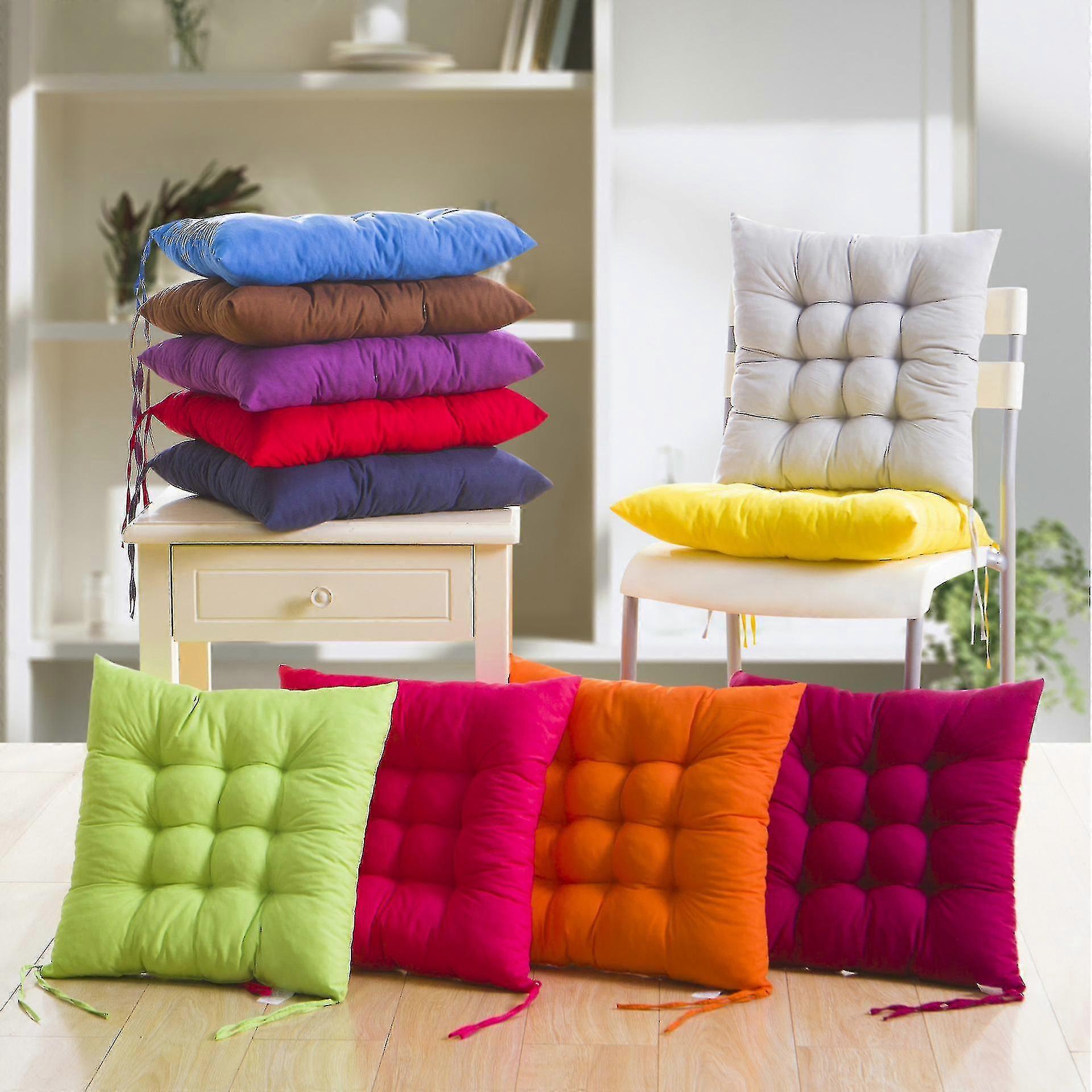 40x40x5 Cm Solid Color Chair Cushion Office Computer Chair Cushion Autumn And Winter Tatami Cushion