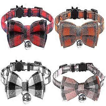 Valp Krage, Klokke Krage, Pet Collarspink, Rød, Hvit, Orange4pcs
