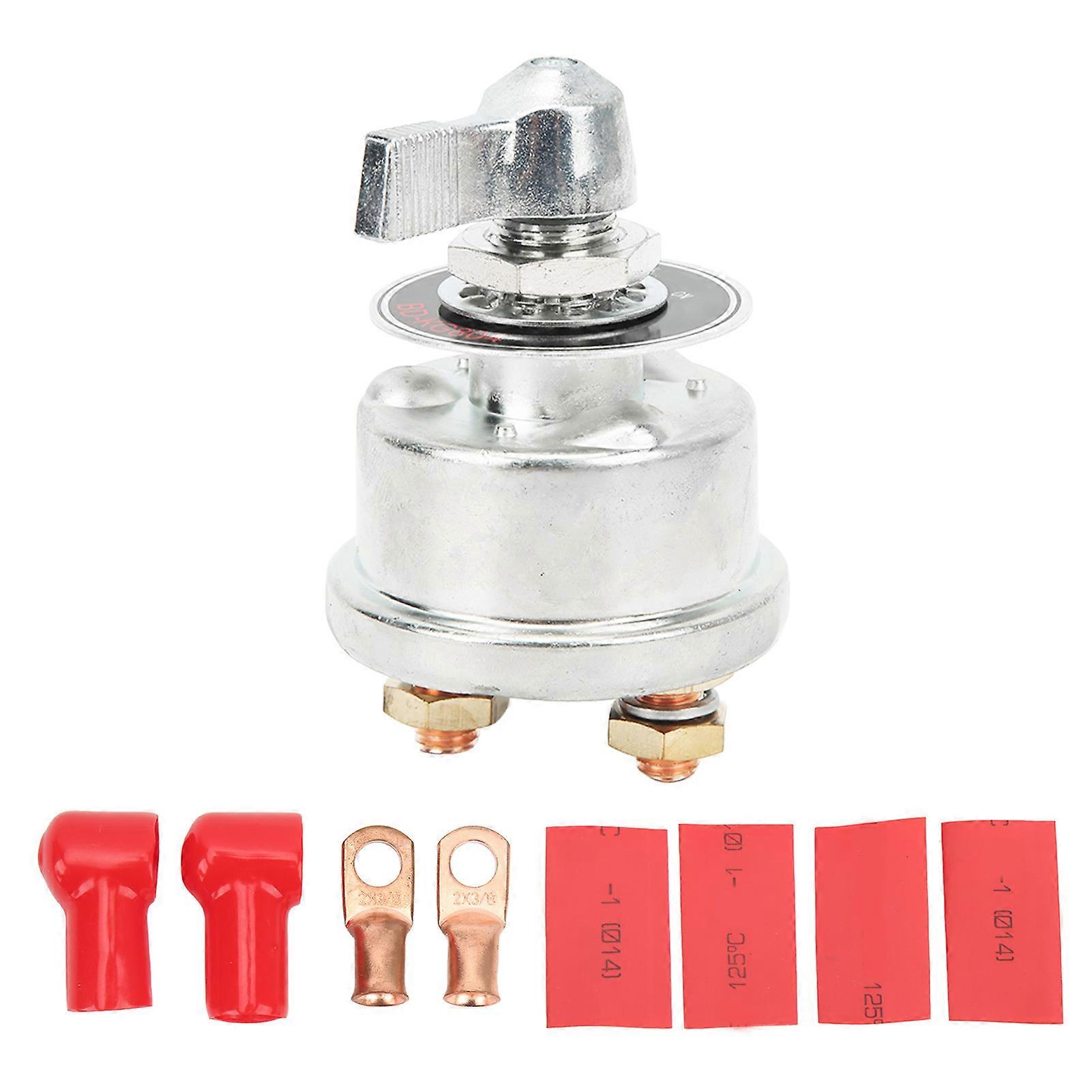 Interruptor de desconexión de la batería Interruptor de apagado de carcasa metálica fuerte resistente a la intemperie de corriente nominal de 300 A para automóvil, barco, RV