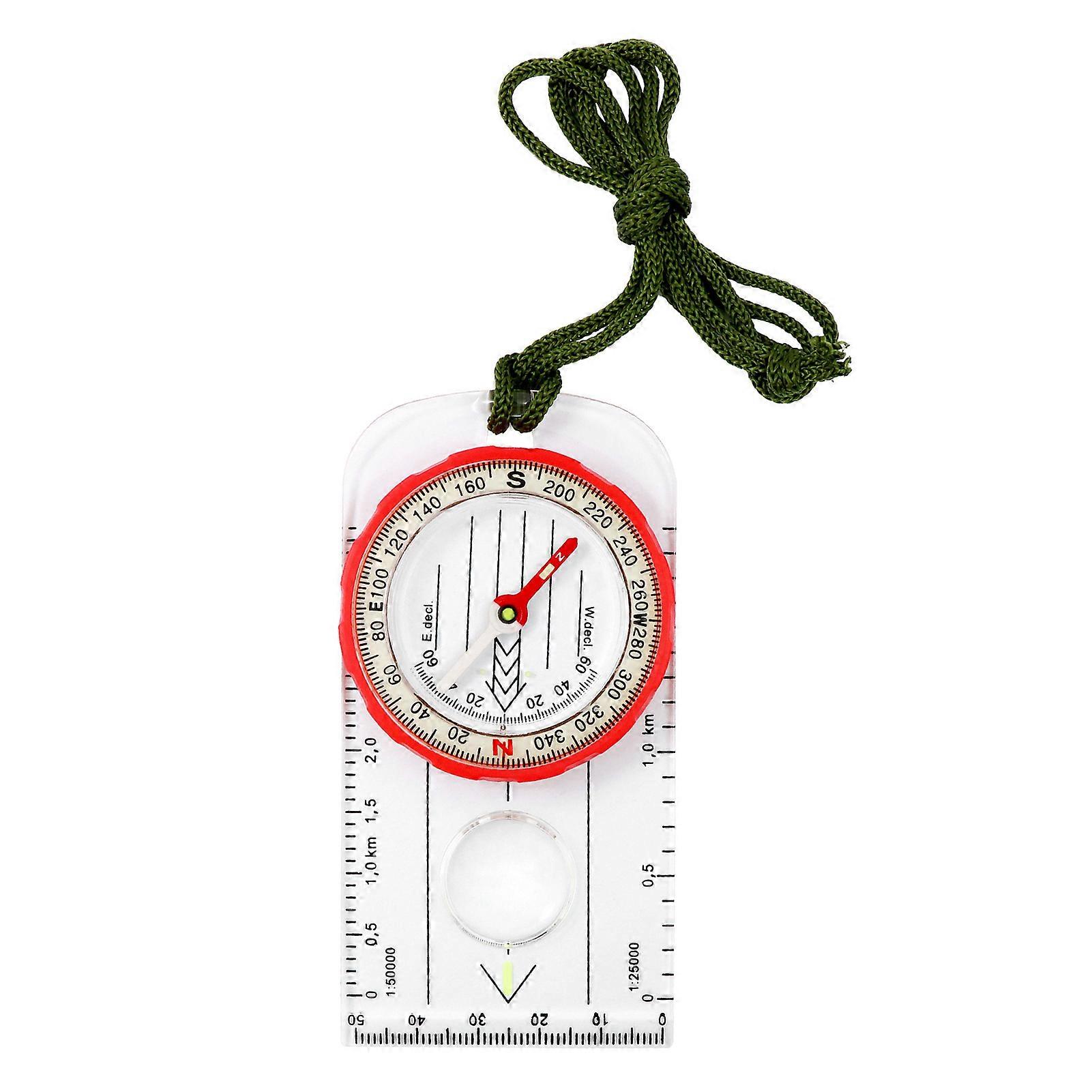 Outdoor Orienteering Compass with Lanyard Clear Scale Accurate Pointing Portable Survival Compass with 360-degree Rotating Dial Find Your Right Way Ho