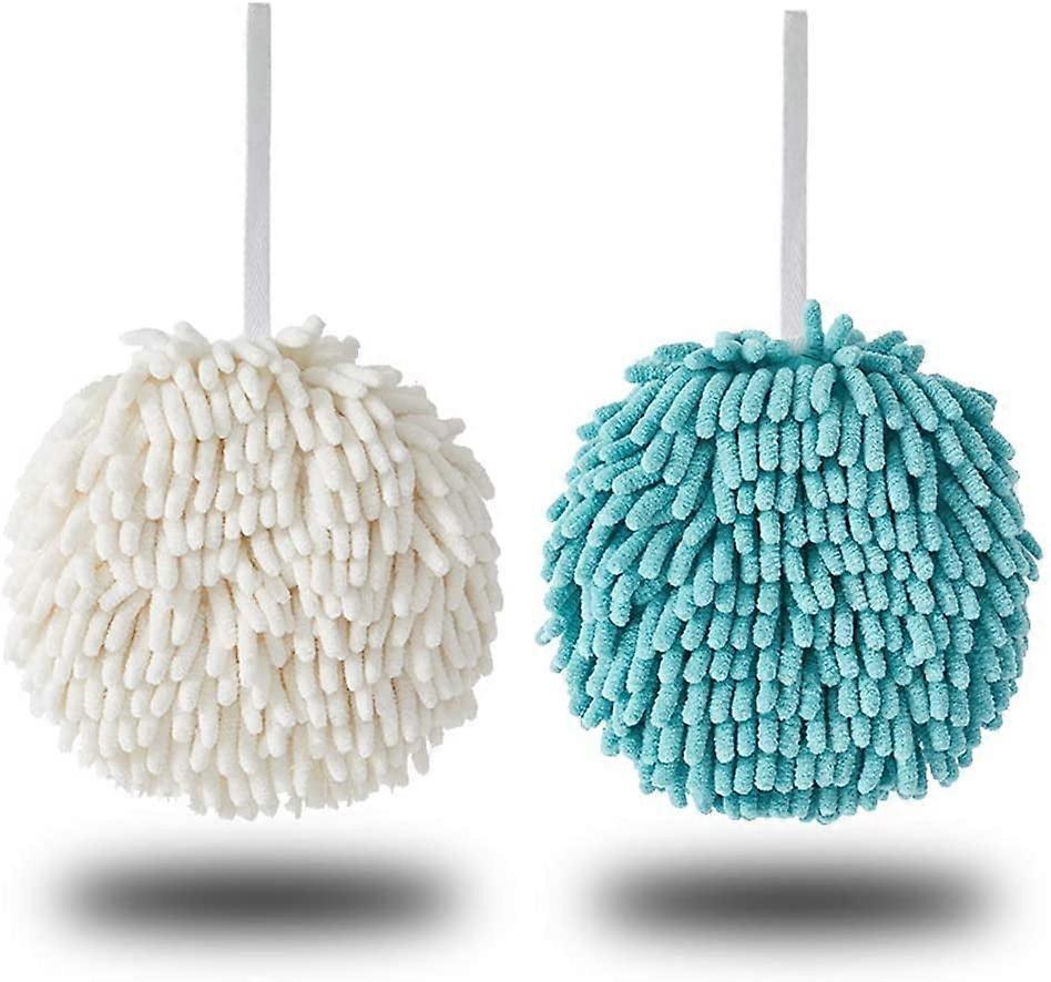 Fuzzy Ball Towel (Set of 2)  - Dry Your Hand Instantly conveniently with This Creative Bath Towel Set Decorative Towels for Bathroom (Pack of 2)