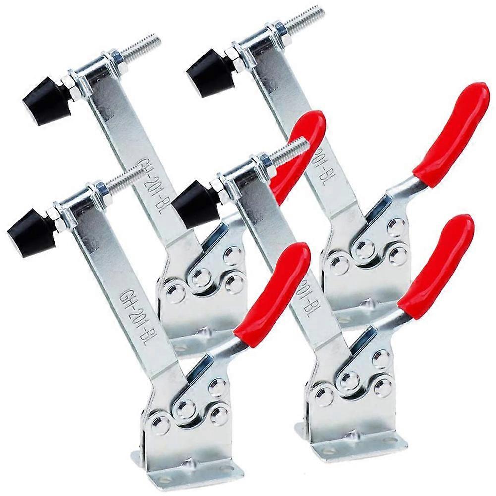 2Pcs GH-201BL Toggle Clamp Push-pull Horizontal Clamp Quick Release 90Kg Vertical Anti Slip Woodworking Assembly Welding Fixing
