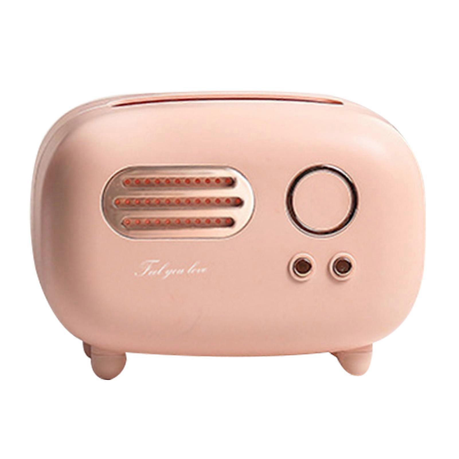 Retro Radio Shape Tissue Box Practical Cute Tissue Dispenser for Home Office