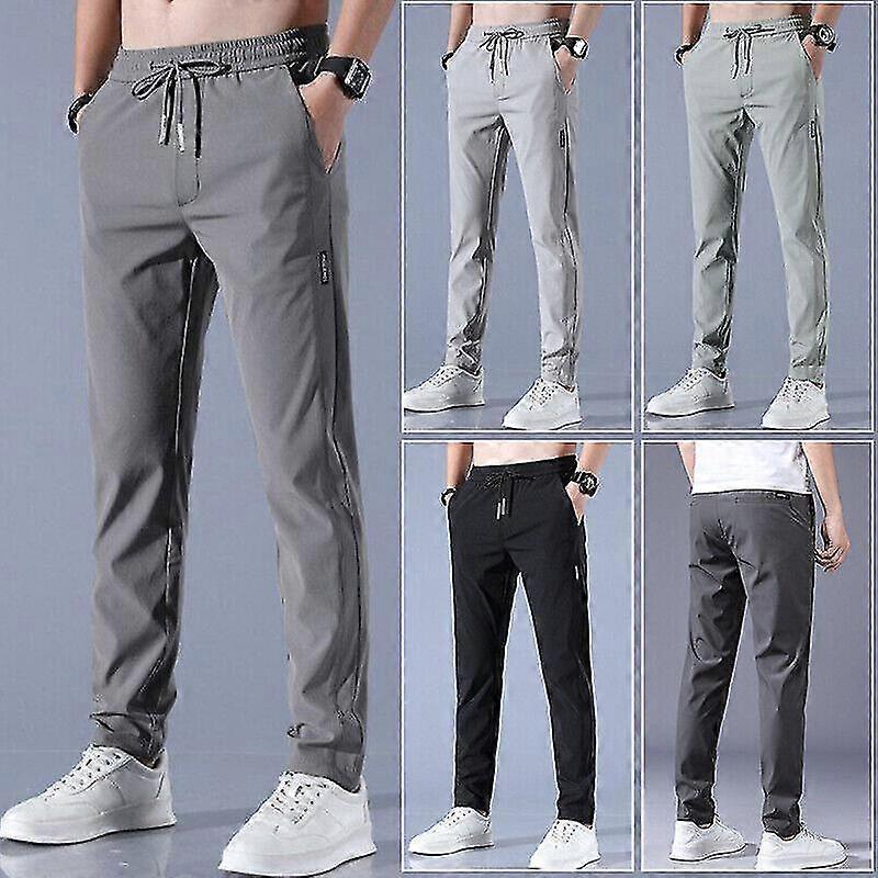 Männer Fast Dry Stretch Hose Casual High Elastic Taille Business Classic Hose