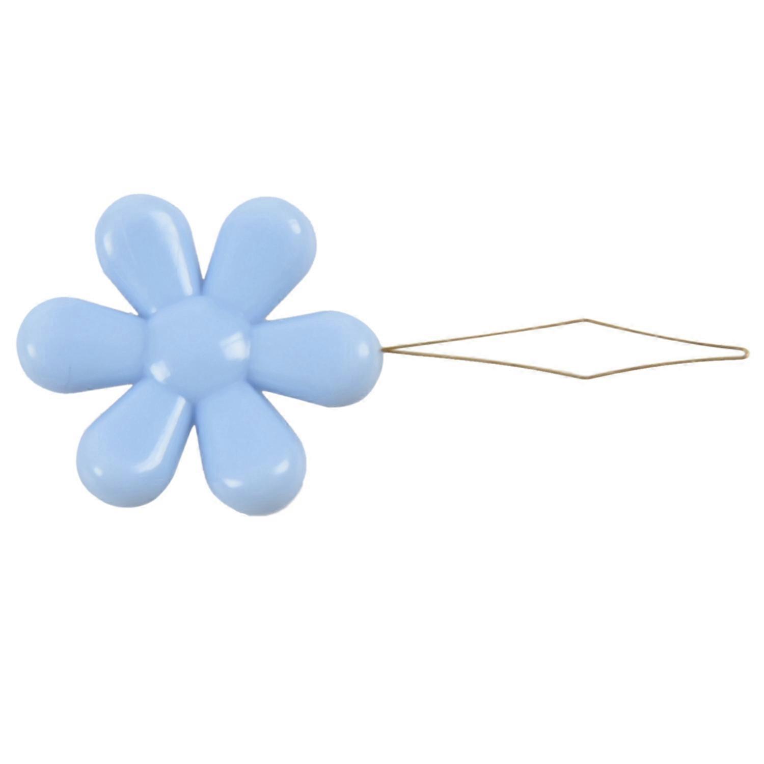 30pcs Random Color plastic+metal Flower Head Wire Loop DIY Needle Threader Insertion Hand Machine S