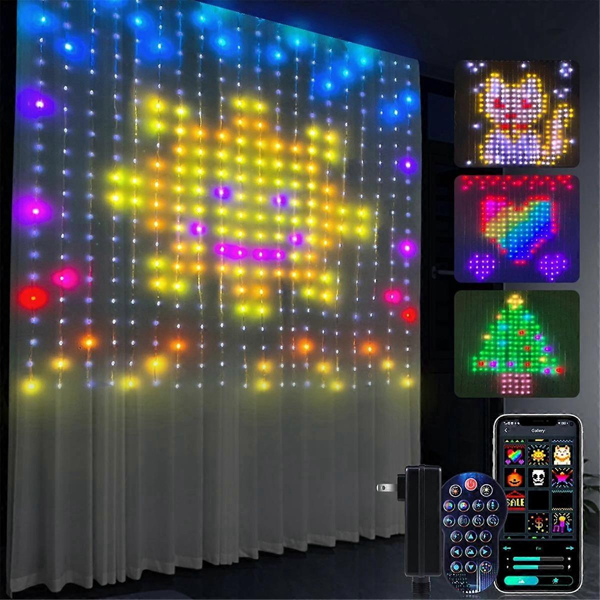 Graffiti APP Curtain Lights RGB Phantom Colour Point Control Lights Ambient Lights Curtain Light St