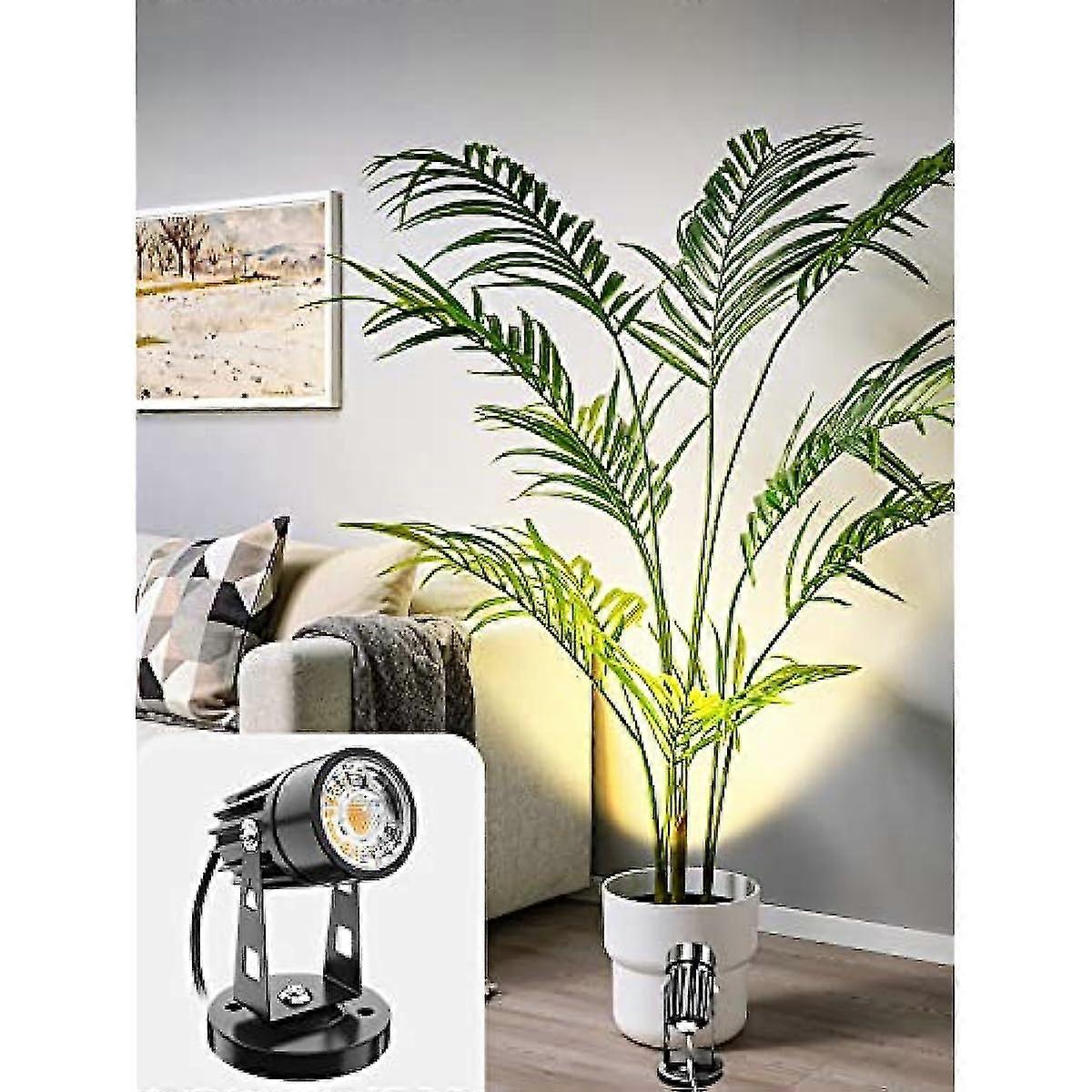 Luci spot a led 5w up luci lampada faretto interno per piante, 3 modalità di temperatura del colore paesaggio su luce