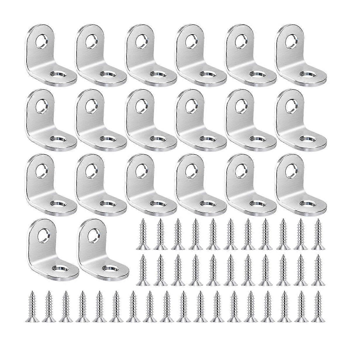 20 Pieces Angle Connector 90 Degree Angle Brackets L Shape Right