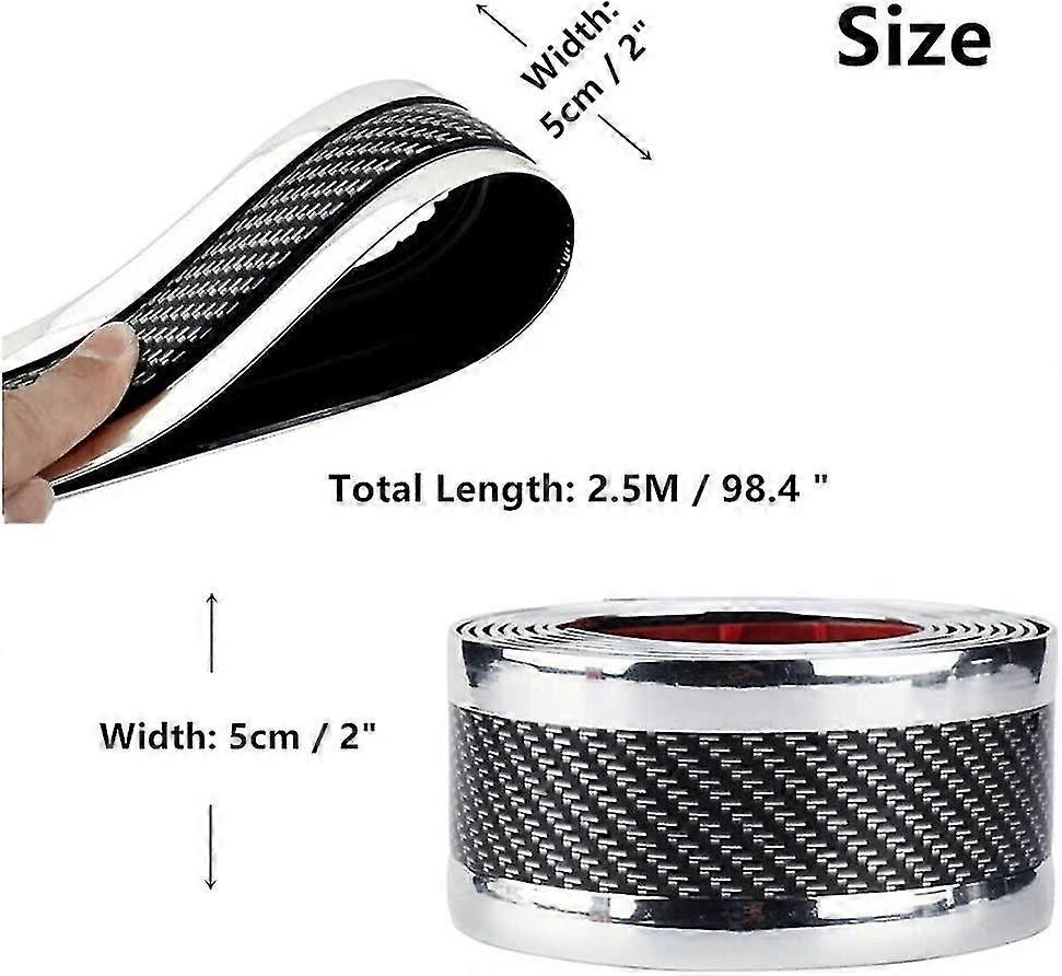 Universal Carbon Fiber Car Door Sill Protector Self Adhesive Sticker Protector