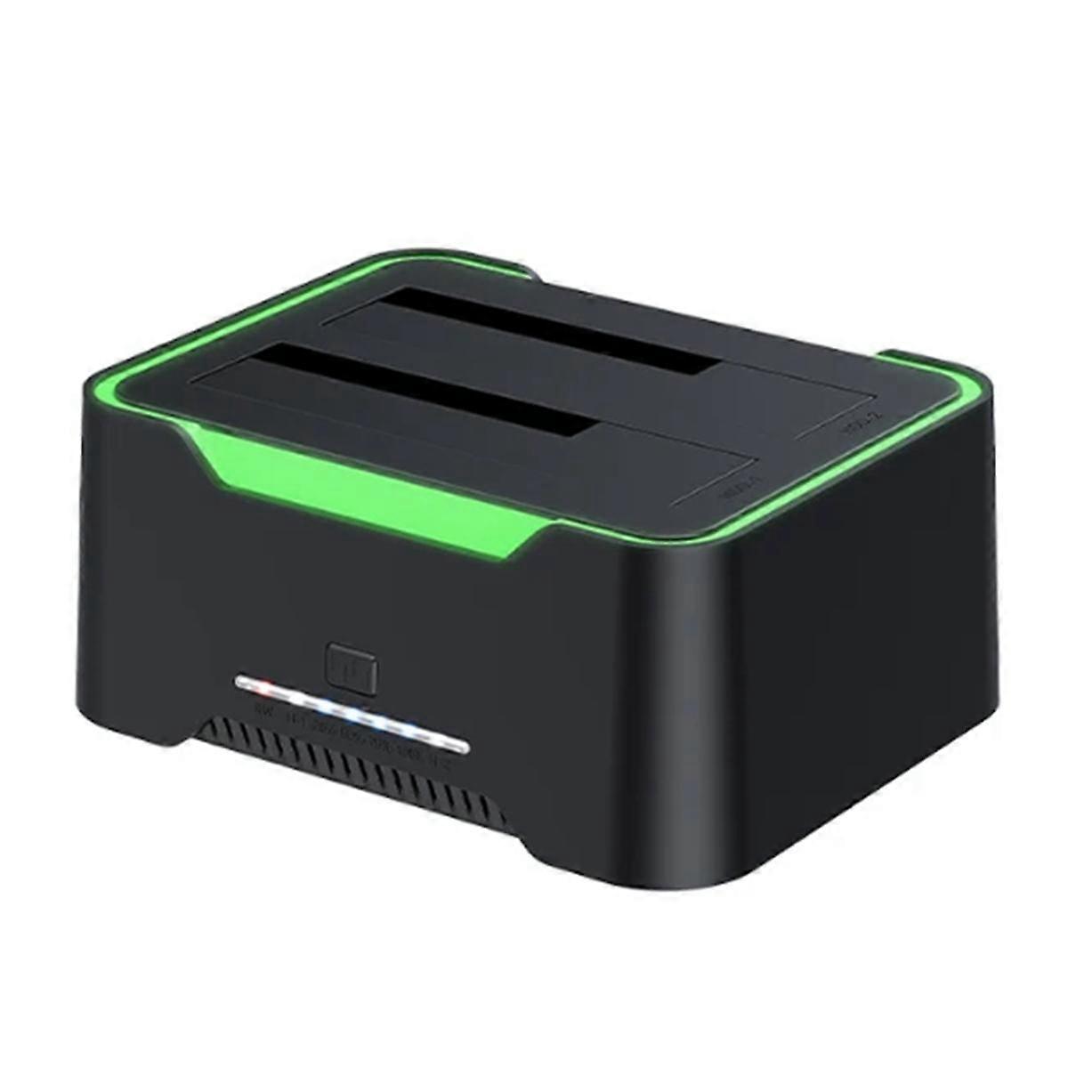 2.5/3.5 Serial Port Dual-Disk Hard Drive Base USB3.0 Multi-Function Offline Copy Mobile Hard Drive