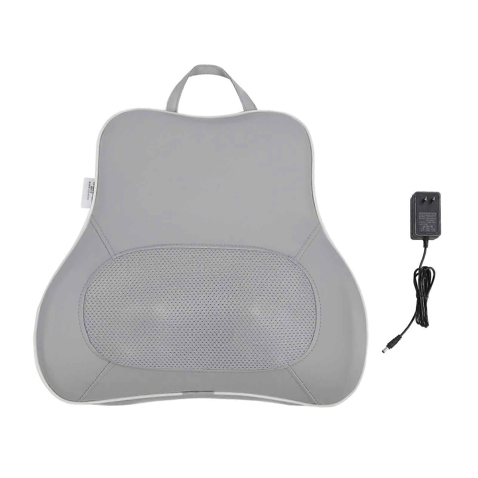 Multifunctional Lumbar Massage Pillow 3D Kneading Portable Constant Temperature Hot Compress Deep Tissue Shiatsu Massage Pillow US Plug