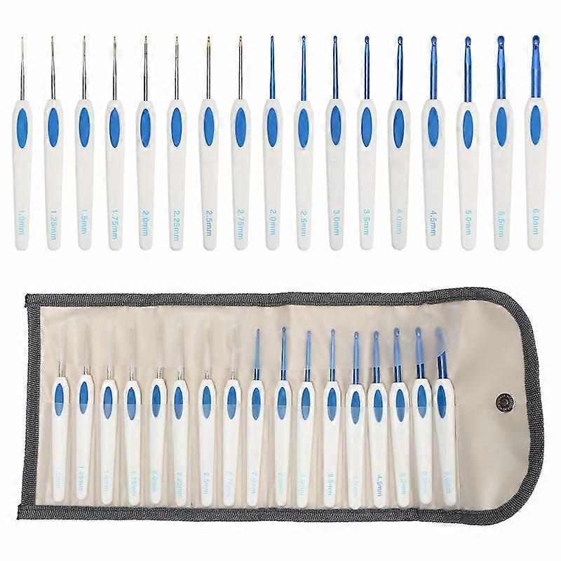 Crochet Needles Set Knitting Hooks Crochet Knitting Needles Kit with Soft Handle, Portable Crochet Kit Crochet Pattern Kit