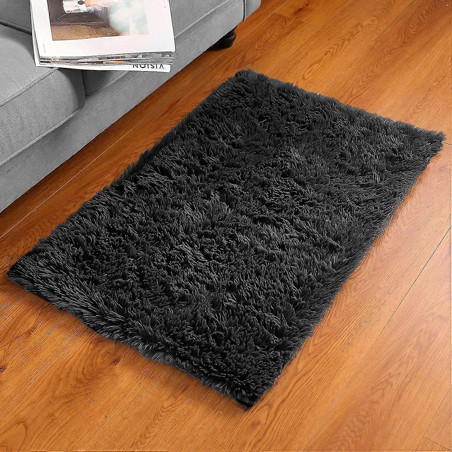 Fluffy Machine Washable Area Rug Indoor Ultra Soft Shag Area Rug Bedroom Or Dorm Room