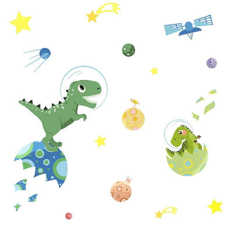 set Cute Dinosaur Wall Sticker Planets
